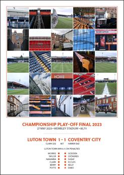 Luton Town - Championship Play off final print (White)