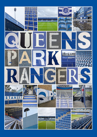 QPR - Loftus Road Letters Collage