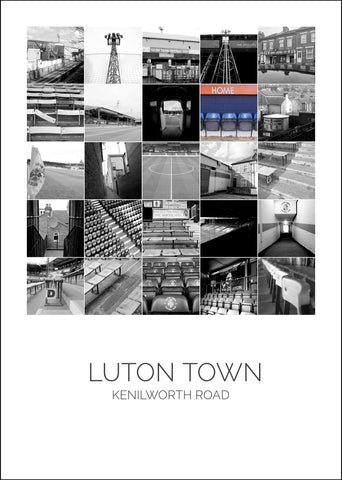 Luton Town - Kenilworth Road Black and White montage