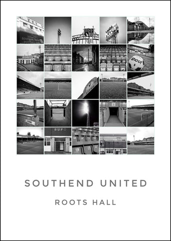 Southend United - Roots Hall Black and white montage